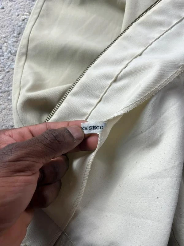 Chaqueta vintage de los 90 de Fred Perry Harrington Bege con cremallera, talla L – photo 12